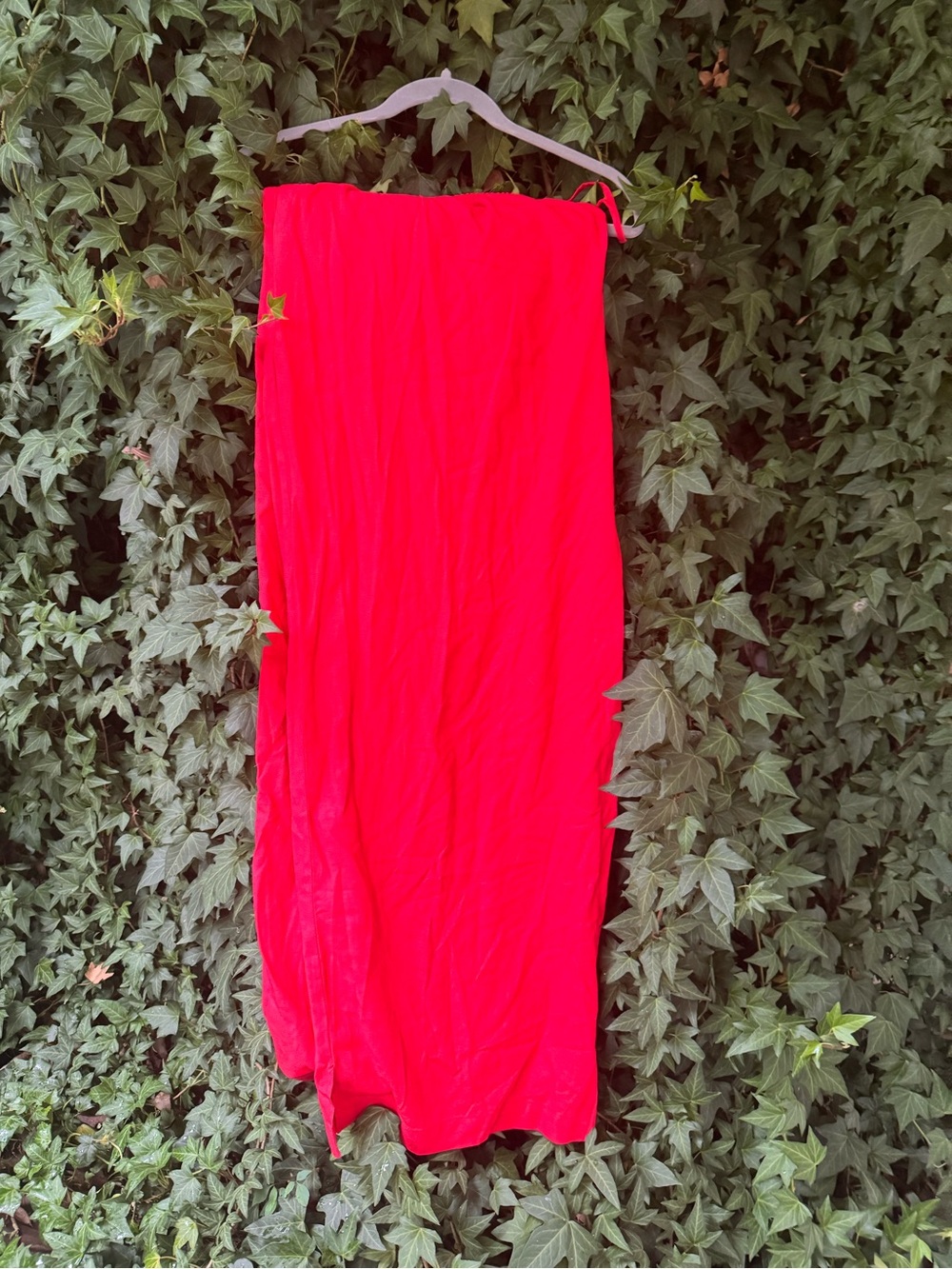 Bright Red Women's plus linen pants
